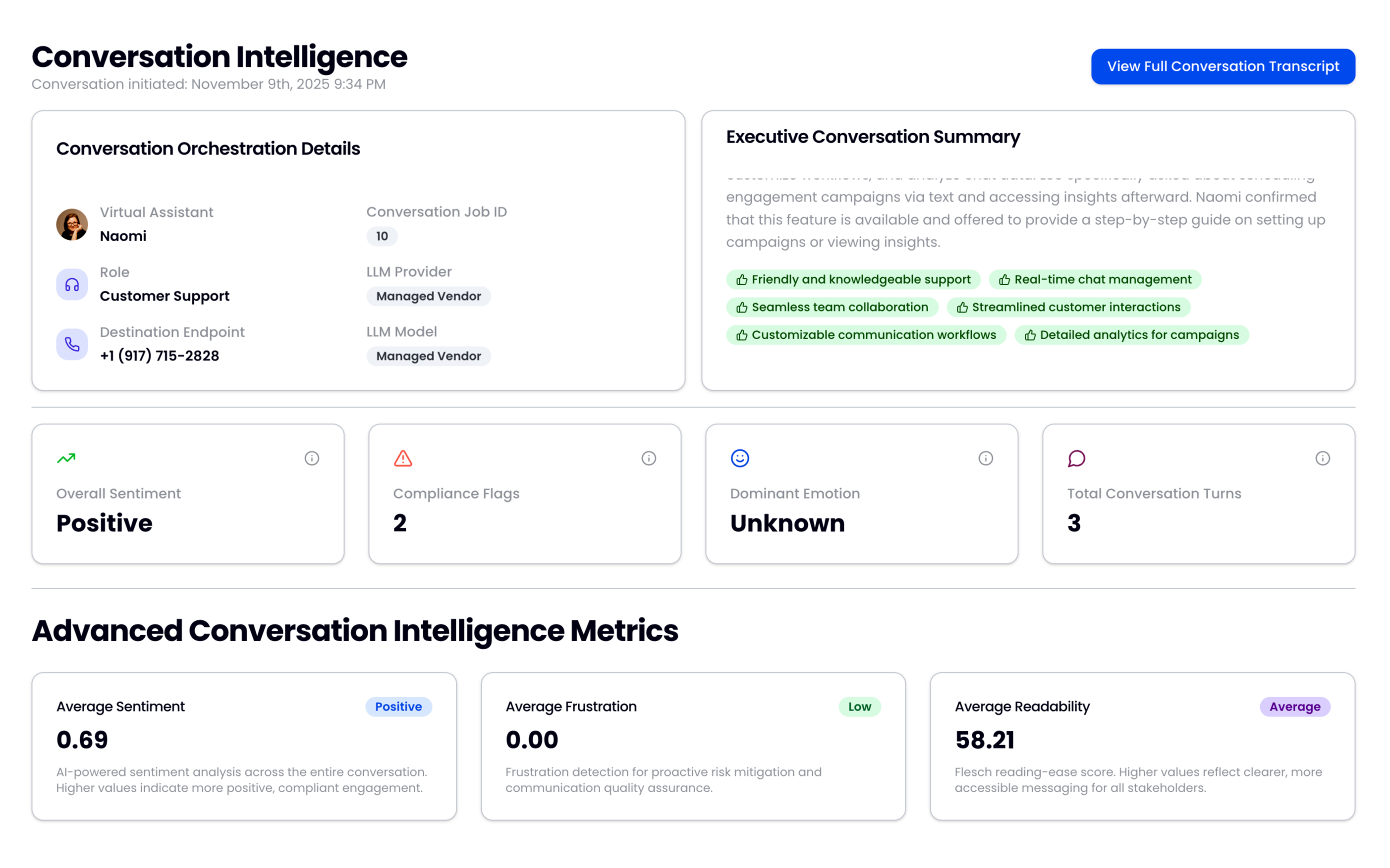 Chatter Genius conversation insights dashboard